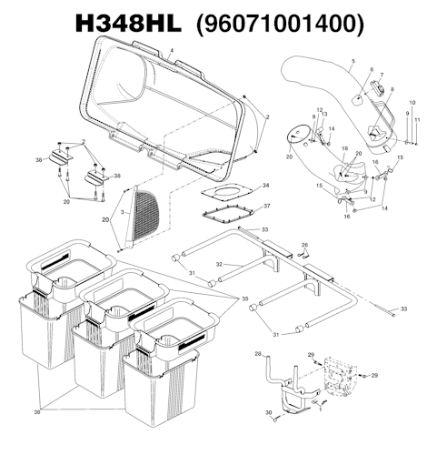 Husqvarna Zubehör für Aufsitzmäher 96071001400 Collector