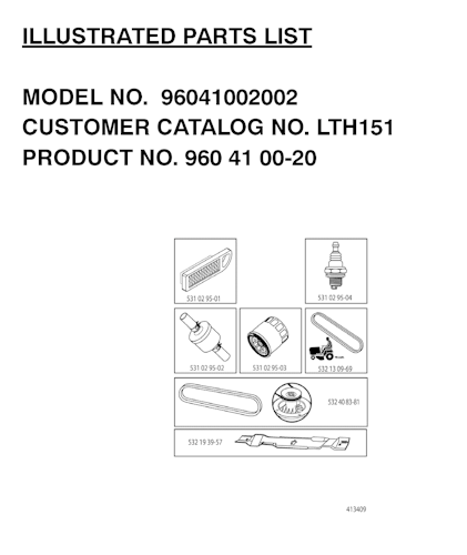 Husqvarna Gartentraktoren 96041002002 LTH151