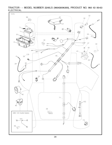Husqvarna Gartentraktoren 96043006300 2246LS