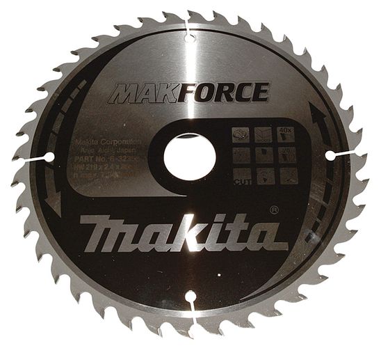 Makita MAKFORCE Sägeb. 210x30x40Z B-32356