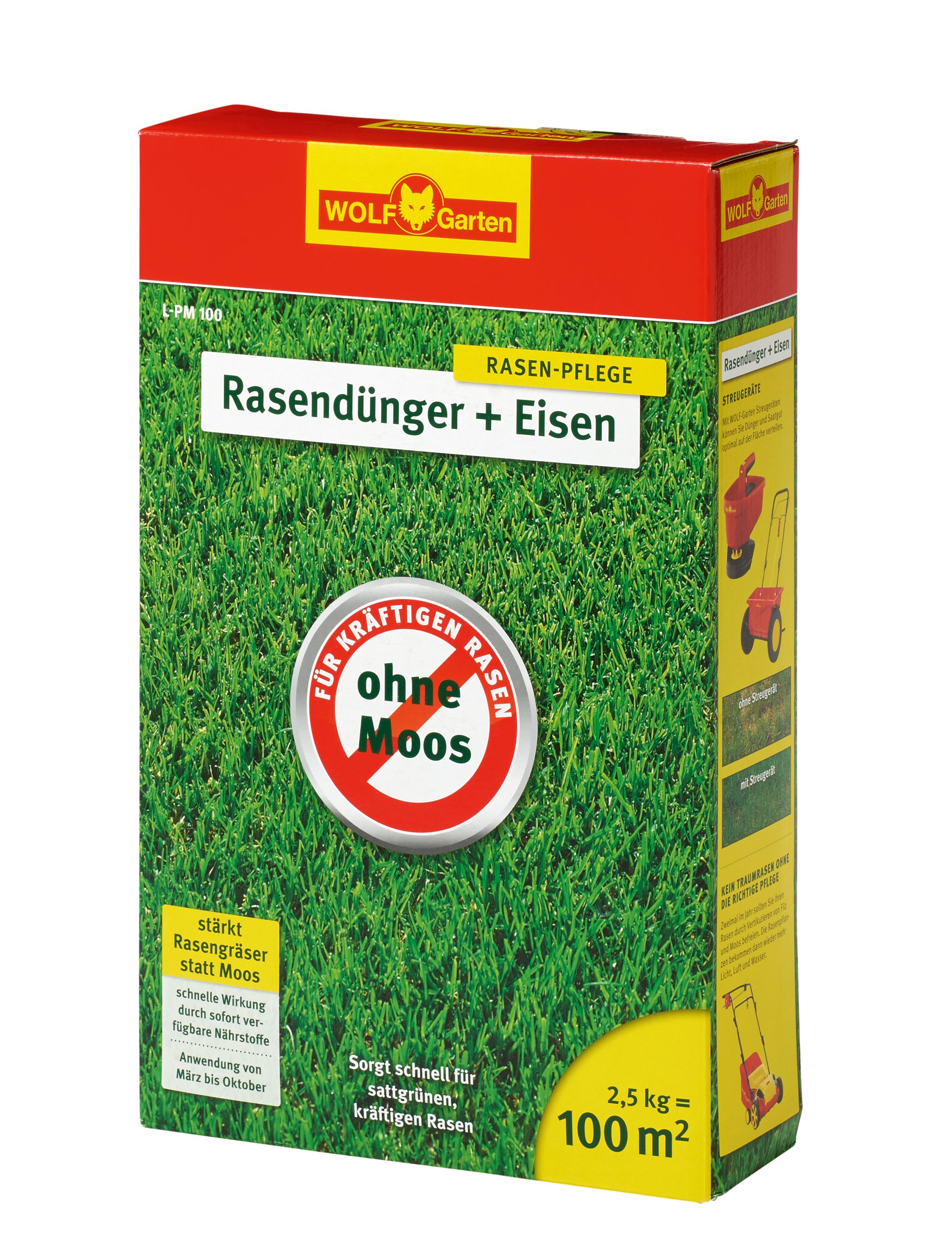 WOLF-Garten - Rasendünger plus Eisen - L-PM 100 für 100 m²