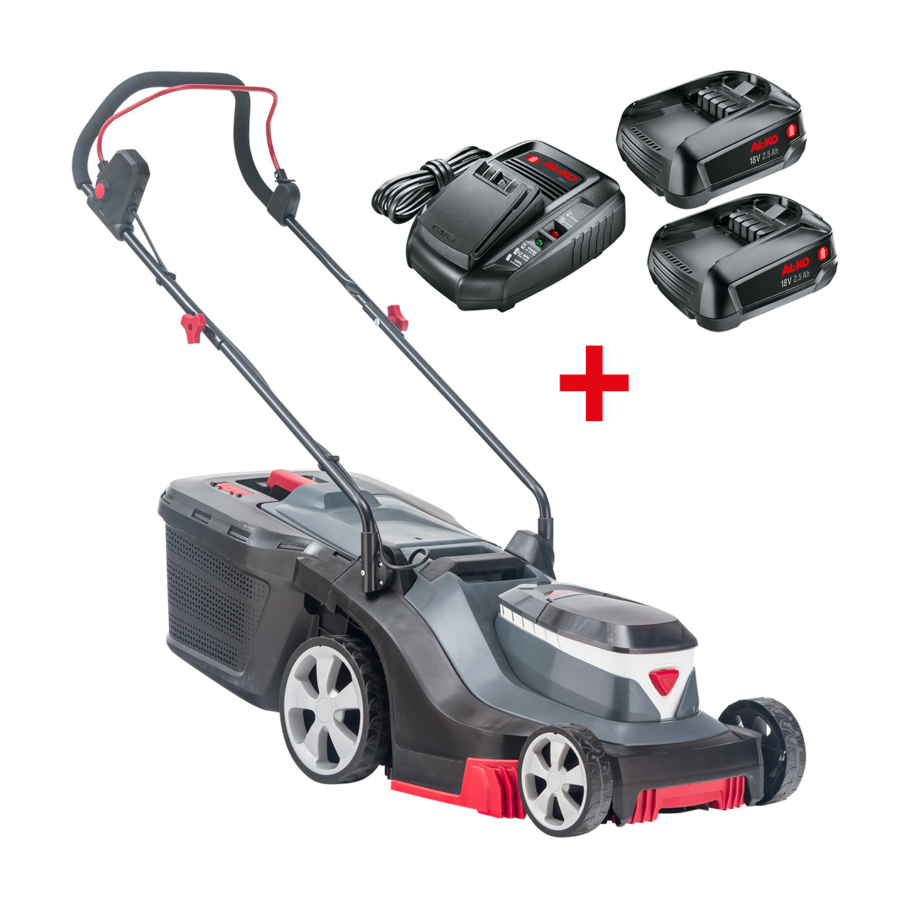 AL-KO 18 V BOSCH HOME AND GARDEN COMPATIBLE Akku-Rasenmäher 3.22 Li Easy inkl. 2 Akkus und Ladegerät