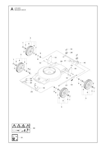 Husqvarna Rasenmäher kommerzielle Nutzung 970482301 LB 442i