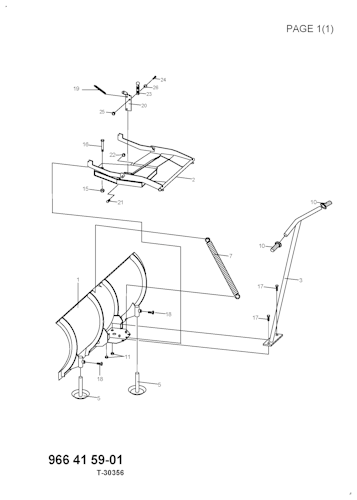 Husqvarna Zubehör für Aufsitzmäher 966415901 Schneeräumschild 120 cm