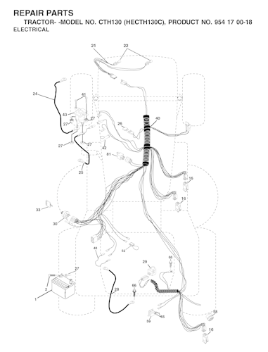 Husqvarna Gartentraktoren CTH130, HECTH130C, 954170018, 2001-02