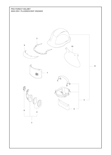 Husqvarna Zubehör und Werkzeuge 577764601 Pro Forest Helmet System