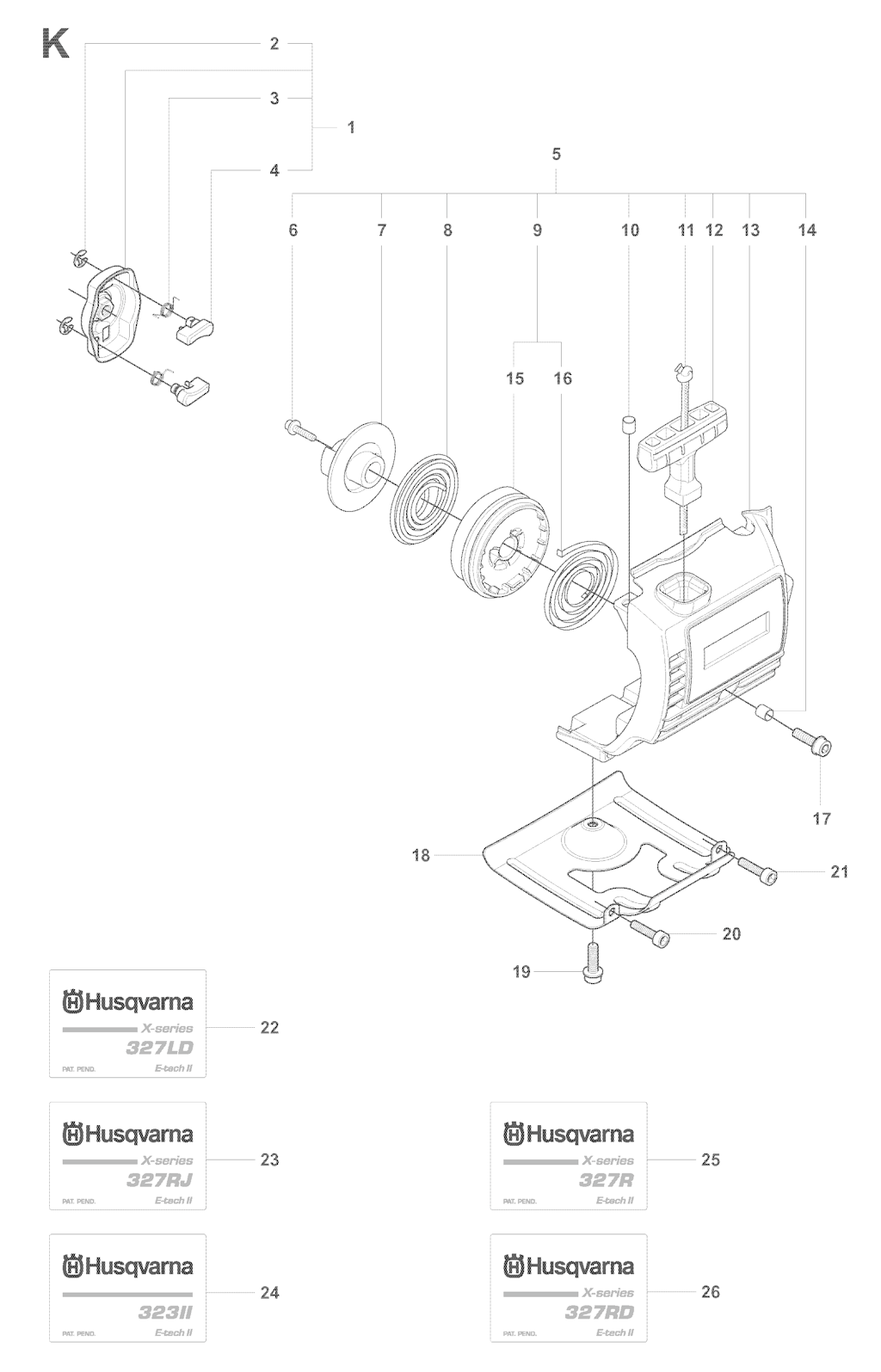 Explosionszeichnung Ersatzteile