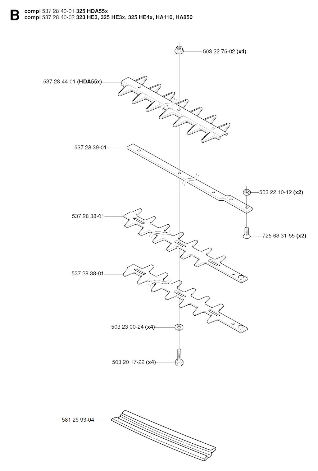 Explosionszeichnung Ersatzteile