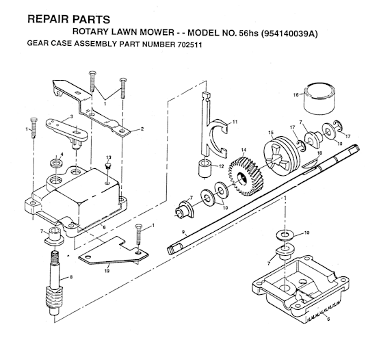 Husqvarna Rasenmäher gelegentliche Nutzung 56 HS, 954140039A, 702511, 1996-10