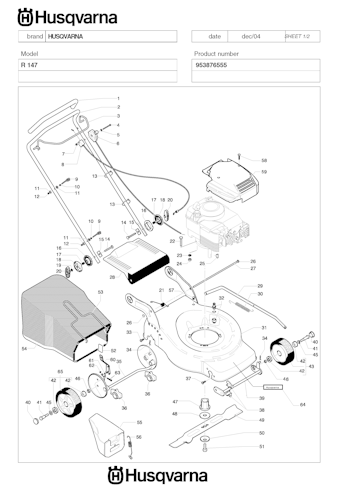 Husqvarna Rasenmäher gelegentliche Nutzung 953876555 R 147
