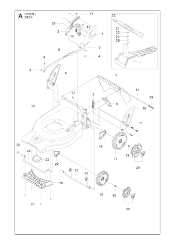 Husqvarna Rasenmäher gelegentliche Nutzung 967662901 LC 247Li