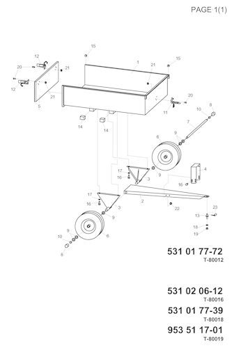 Husqvarna Zubehör für Aufsitzmäher 953511701 Anhänger Profi