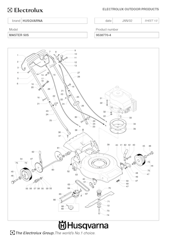 Husqvarna Rasenmäher gelegentliche Nutzung MASTER 50S, 95387704, 2002-02