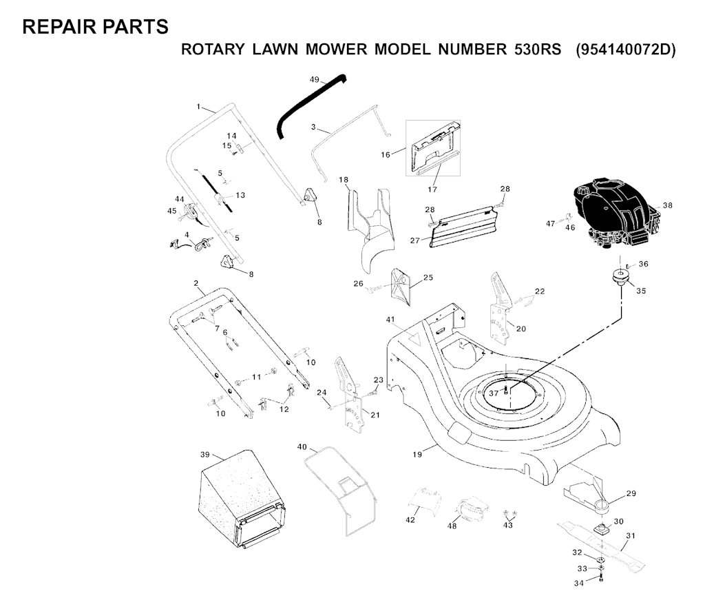 Explosionszeichnung Ersatzteile