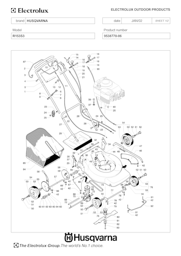 Husqvarna Rasenmäher gelegentliche Nutzung ROYAL153S3, 953877006, 2002-02