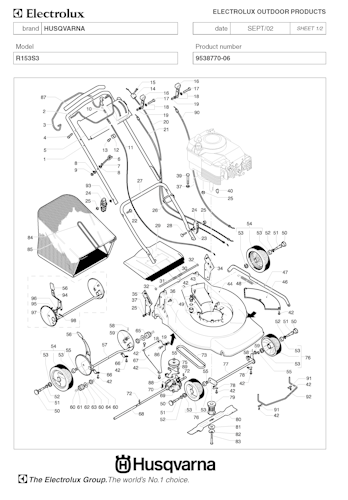 Husqvarna Rasenmäher gelegentliche Nutzung ROYAL153S3, 953877006, 2002-10