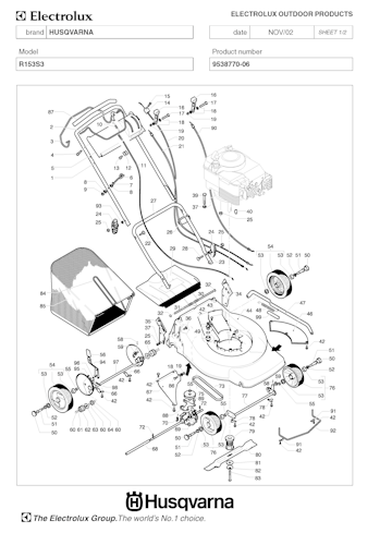 Husqvarna Rasenmäher gelegentliche Nutzung ROYAL153S3, 953877006, 2003-01