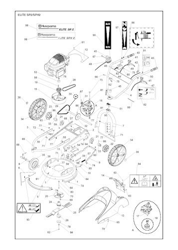 Husqvarna Rasenmäher kommerzielle Nutzung 967191801 ELITE SPH 2