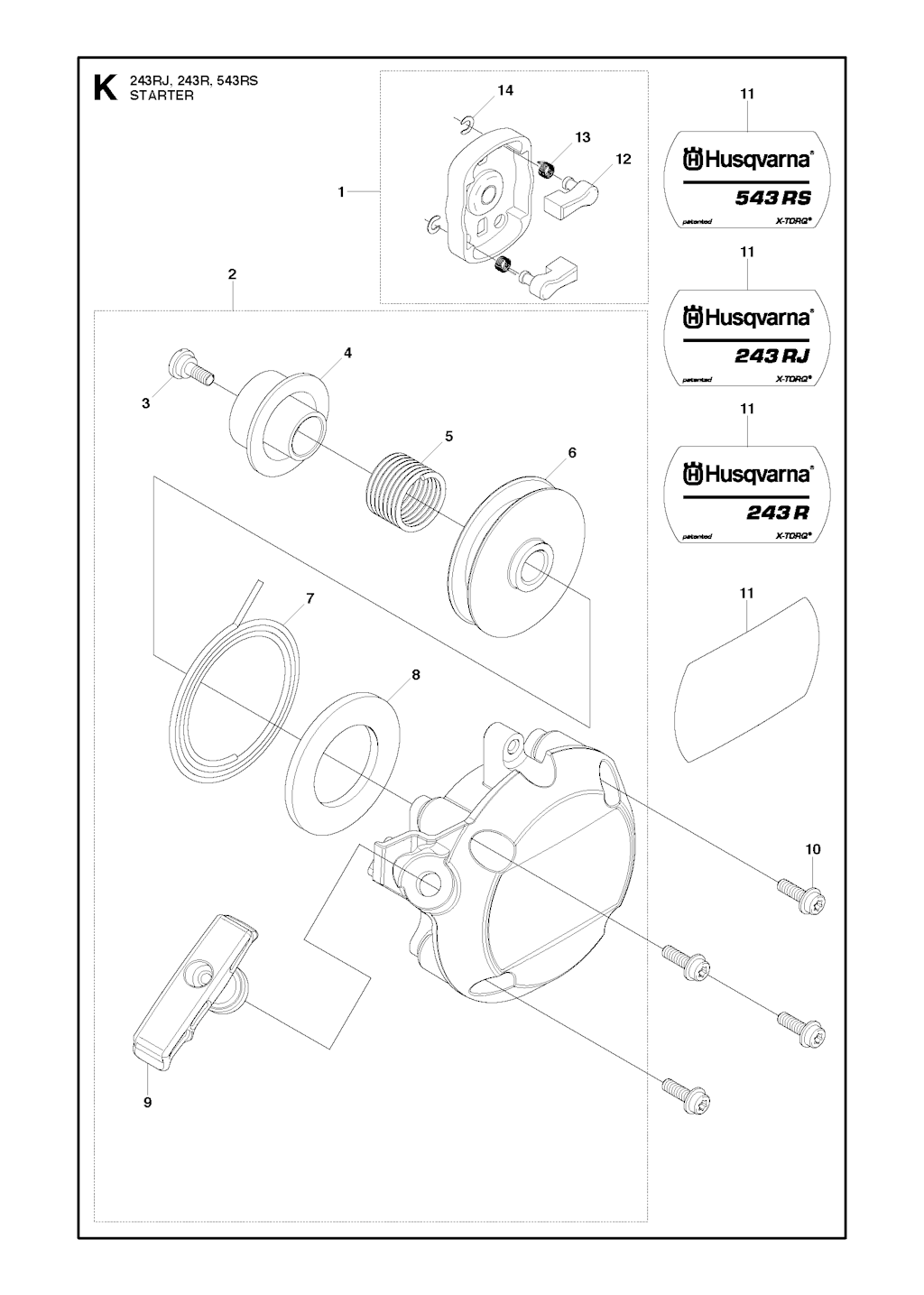 Explosionszeichnung Ersatzteile
