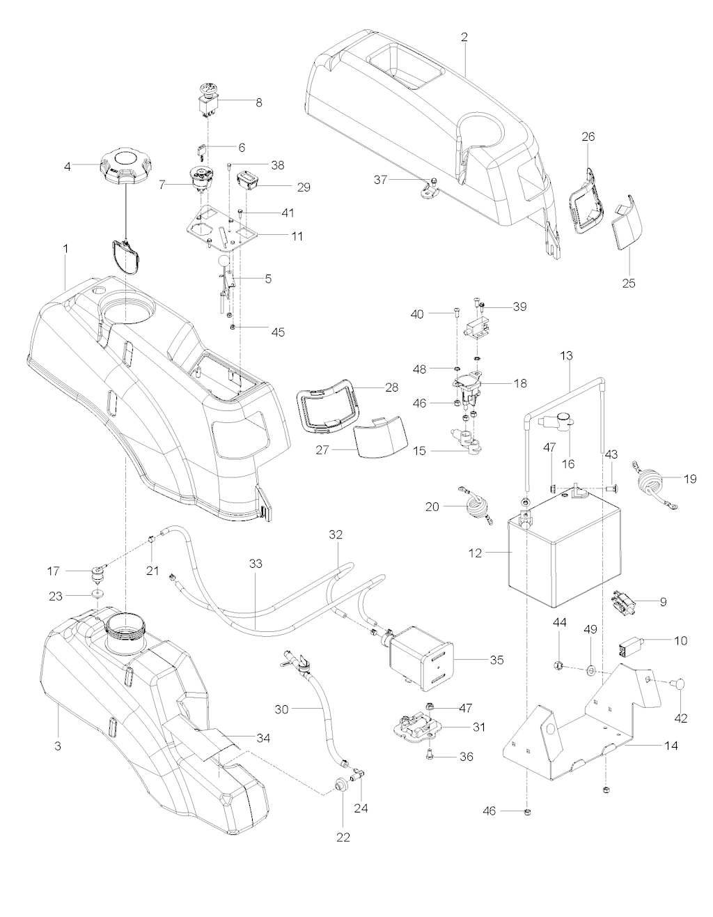 Explosionszeichnung Ersatzteile