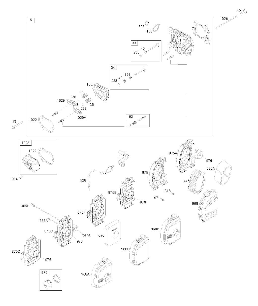 Explosionszeichnung Ersatzteile