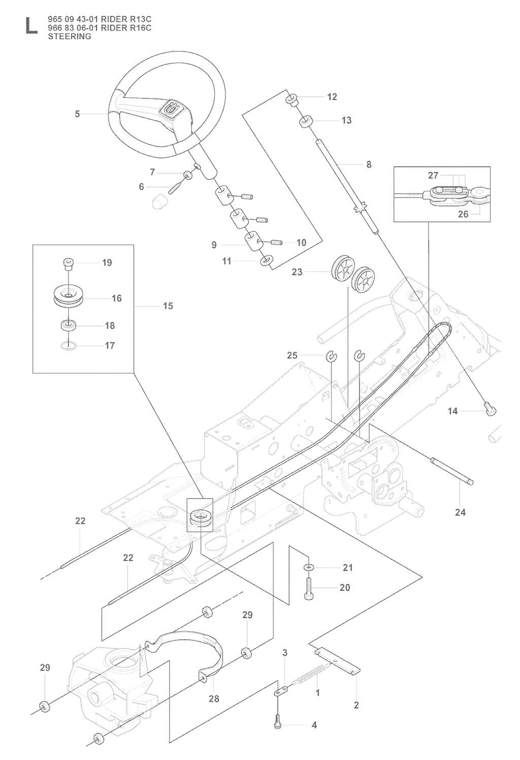 Explosionszeichnung Ersatzteile