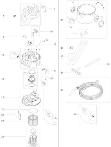 Husqvarna Nass- und Trockensauger 967907901 WDC 220