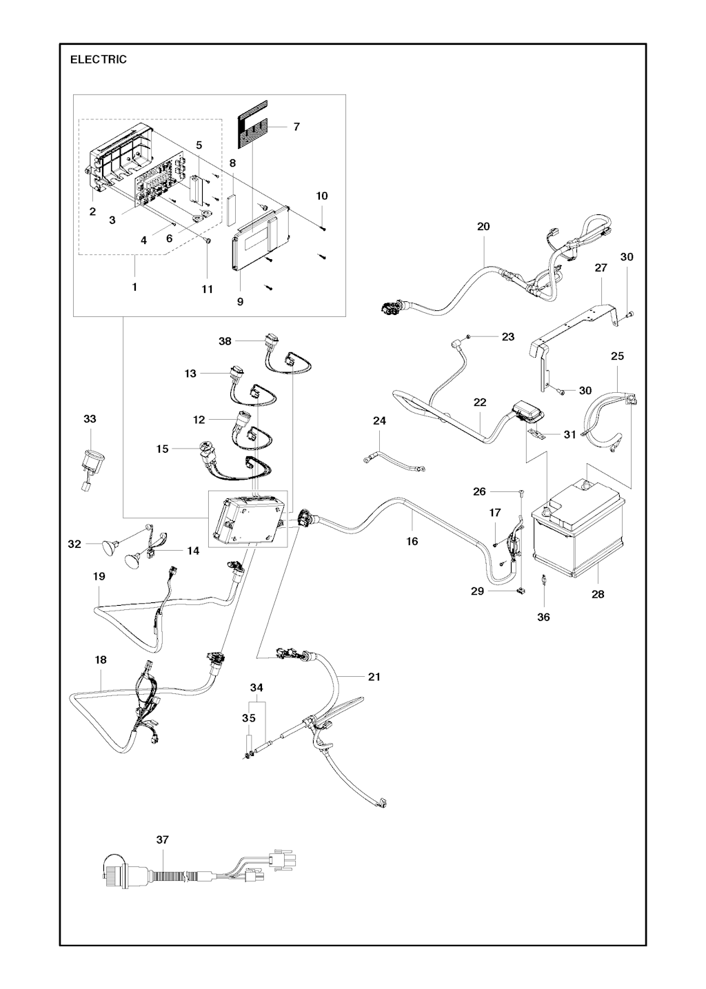 Explosionszeichnung Ersatzteile