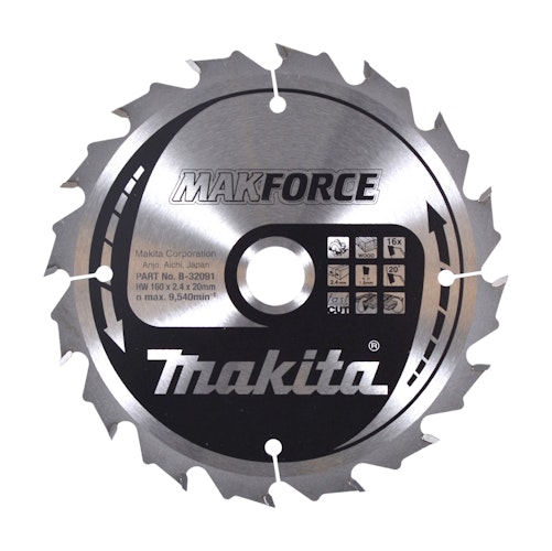 Makita MAKFORCE Sägeb. 160x20x16Z B-32091