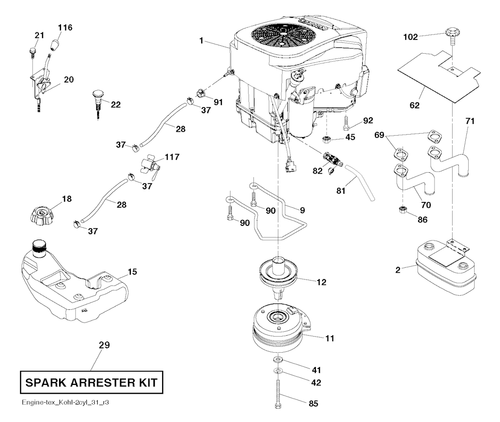 Explosionszeichnung Ersatzteile