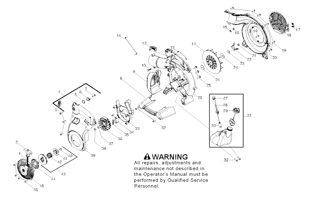 Explosionszeichnung Ersatzteile