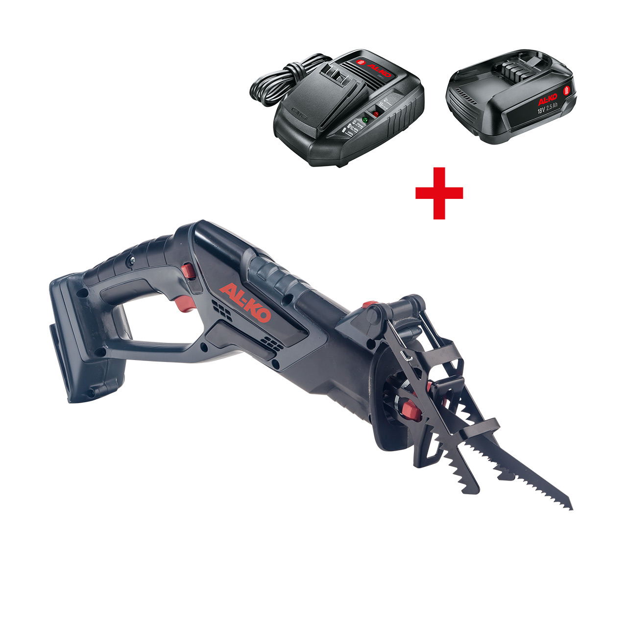 AL-KO 18V BOSCH HOME & GARDEN COMPATIBLE AKKU-SÄBELSÄGE PS 1815 SET mit Akku und Ladegerät / 1 x 18Volt