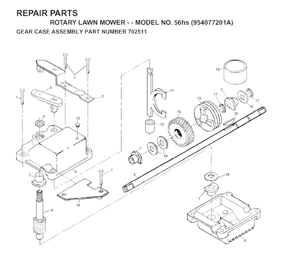 Husqvarna Rasenmäher gelegentliche Nutzung 56 HS, 954077201A, 1995-10