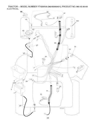 Husqvarna Gartentraktoren 96045000401 YTH20K46