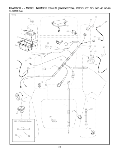 Husqvarna Gartentraktoren 96043007600 2246LS
