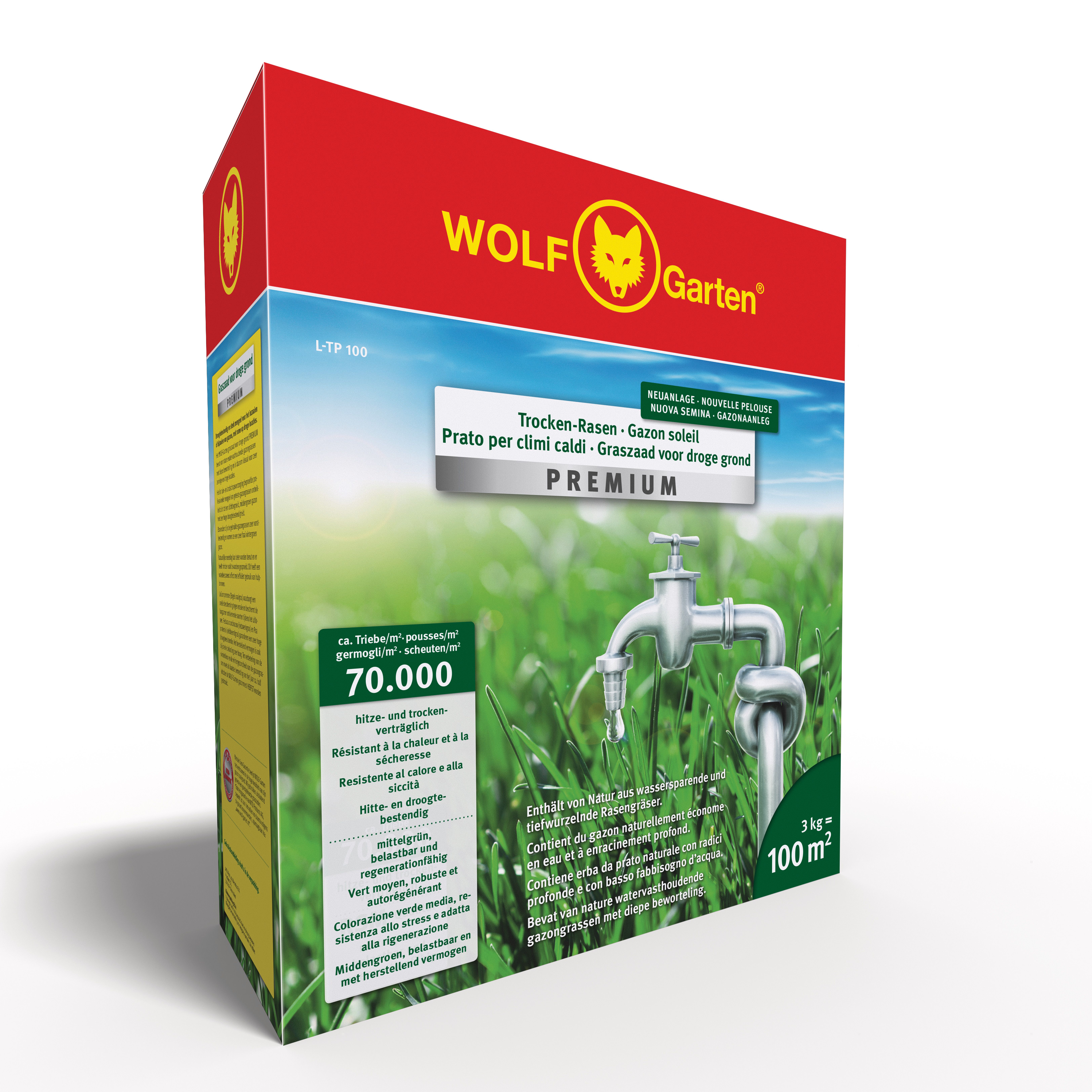 WOLF-Garten - Rasen-Neuanlage "Trocken-Rasen Premium" L-TP 100