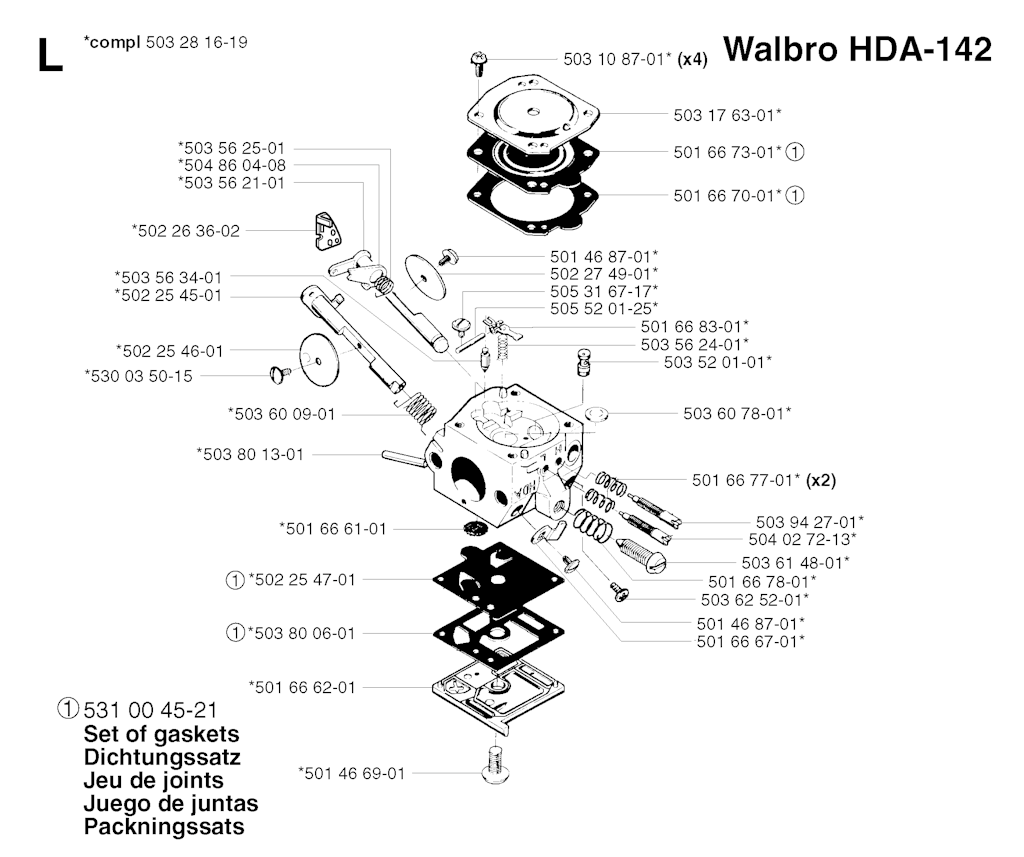 Explosionszeichnung Ersatzteile
