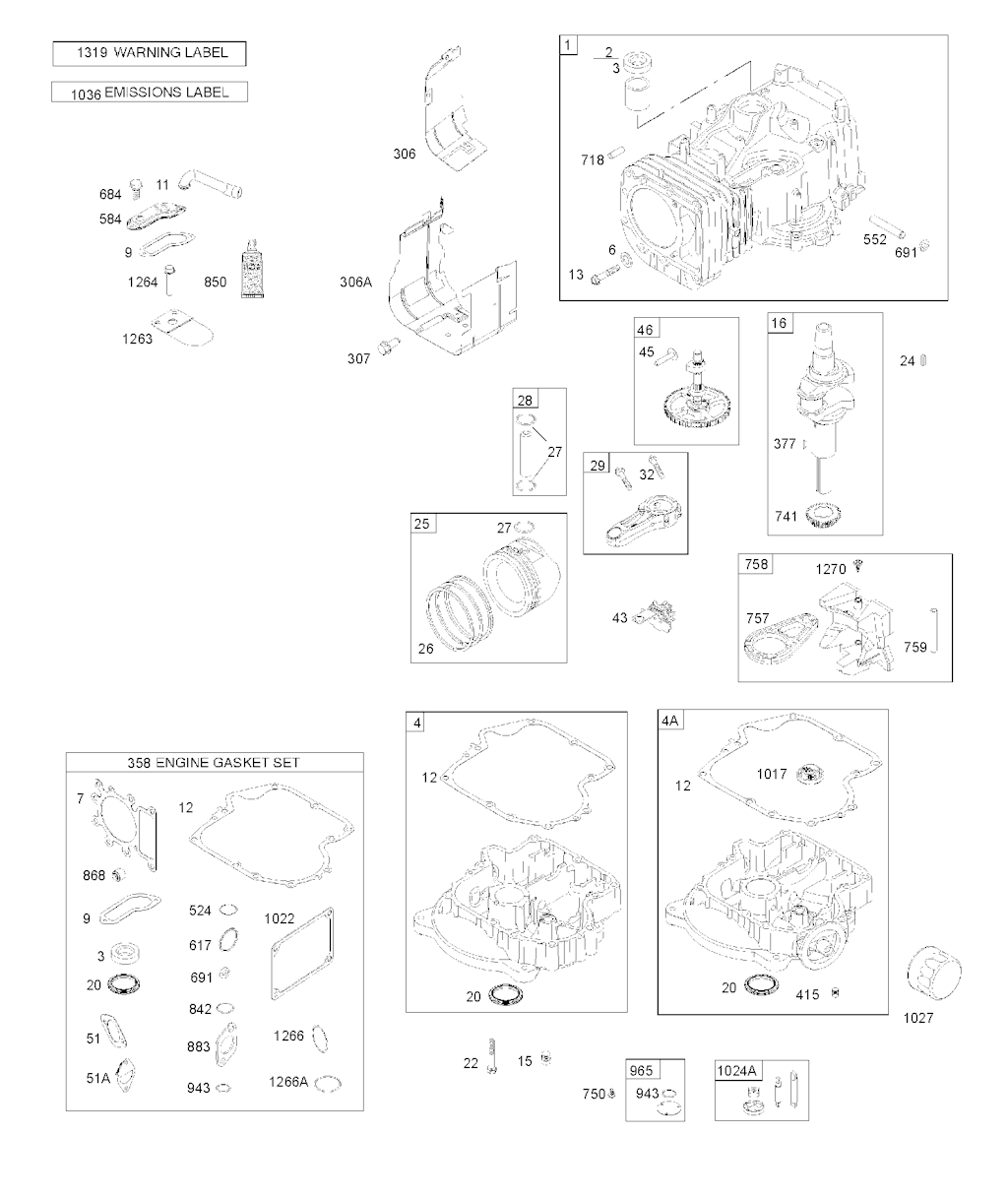 Explosionszeichnung Ersatzteile