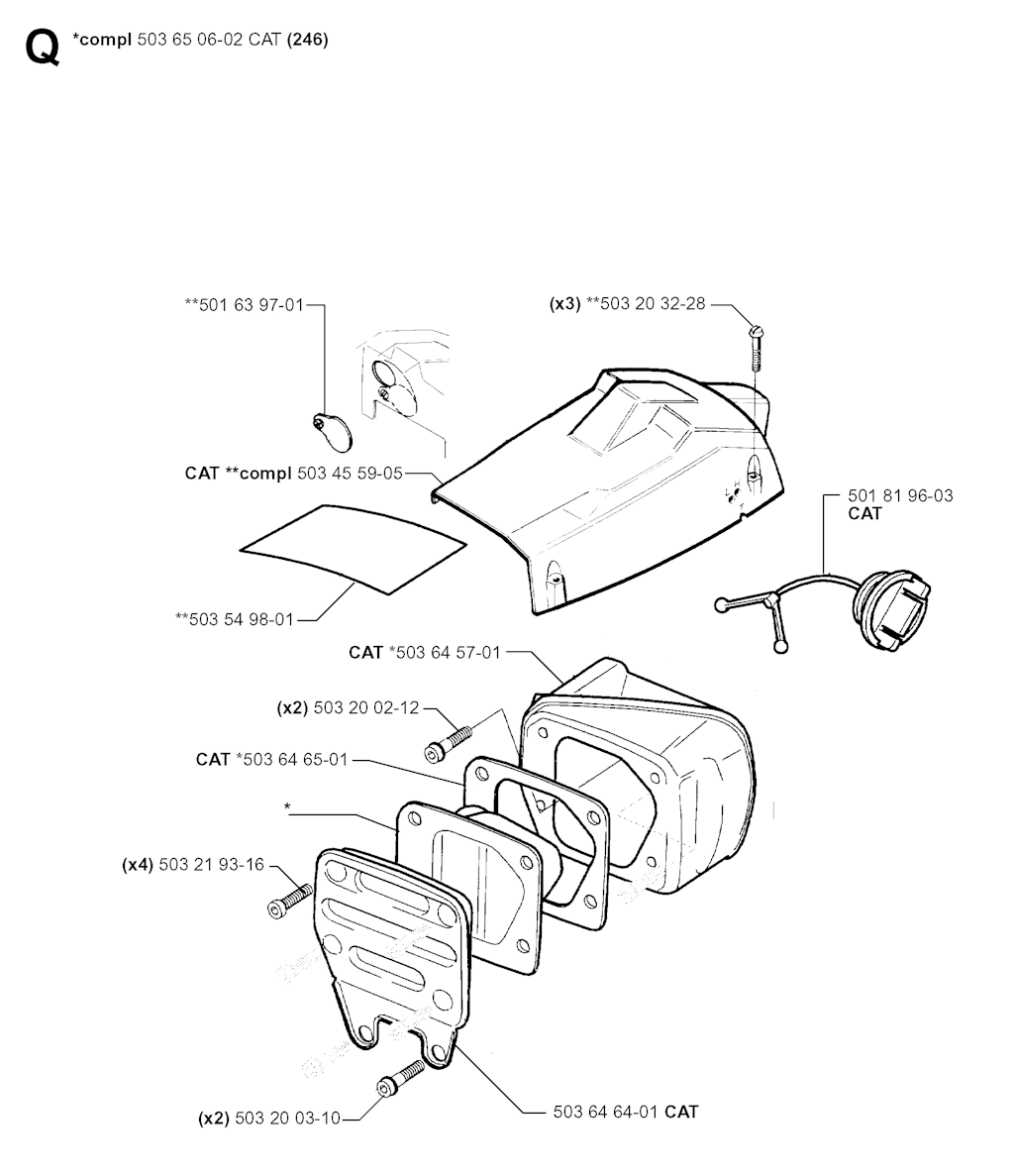 Explosionszeichnung Ersatzteile