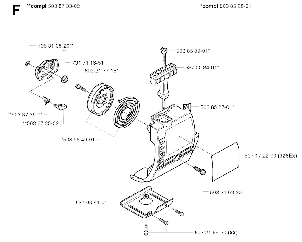 Explosionszeichnung Ersatzteile