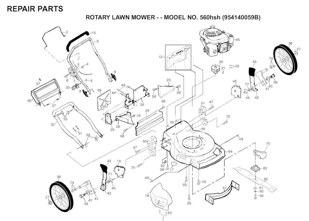 Explosionszeichnung Ersatzteile