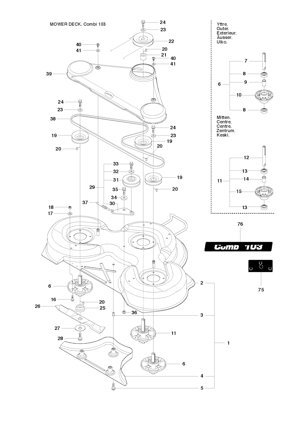 Explosionszeichnung Ersatzteile