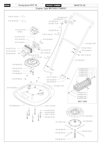 Husqvarna Rasenmäher gelegentliche Nutzung HVT 52, 964471539,1999-02