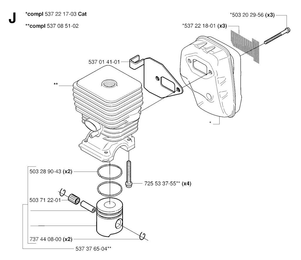 Explosionszeichnung Ersatzteile