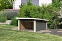 Karibu Rasenmähroboterhaus 2 Pultdach - B 73 x T 96 x 48 cm - 19 mm