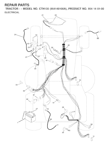 Husqvarna Gartentraktoren CTH130, 954140100A, 1999-10