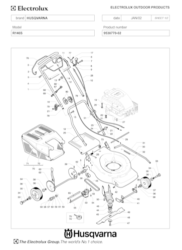 Husqvarna Rasenmäher gelegentliche Nutzung ROYAL146 S, 953877002, 2002-02