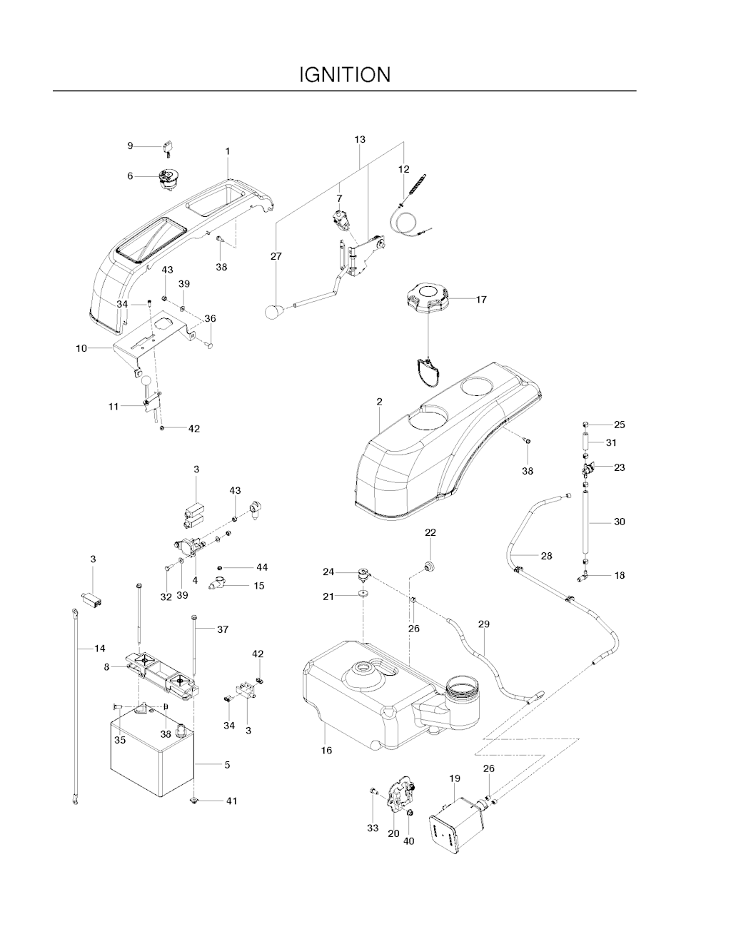 Explosionszeichnung Ersatzteile