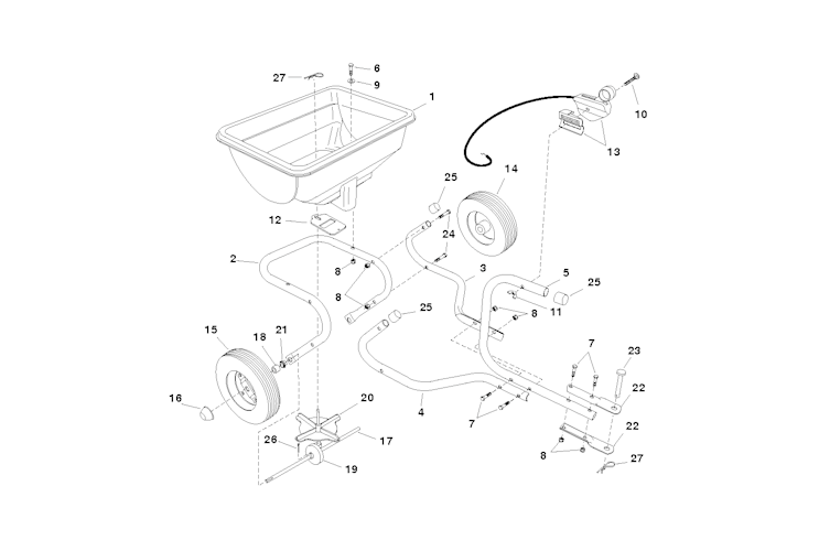 Husqvarna Zubehör für Aufsitzmäher 954120046 Streuwagen 30