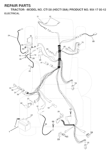 Husqvarna Gartentraktoren CT130, HECT130A, 954170012, 1999-03